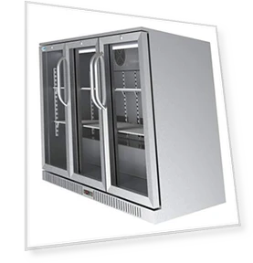 Triple Door Refrigerator, Stainless Steel, 11.3 Cubic Feet — Drink Coolers, KoolMore