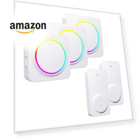 Wireless Doorbell Kit with 3 Receivers & 2 Buttons, 1000ft Range, 32 Melodies — Kits, PHYSEN