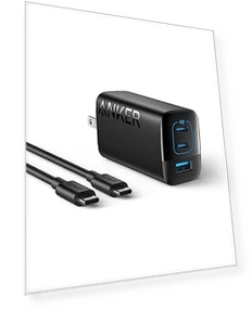 67W USB C Fast Charger with 3 Ports, Foldable Design — Charging Solutions, Anker