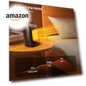 Small Electric Space Heater with Adjustable Thermostat, Portable Ceramic Heater Fan for Office — Portable Heating Solutions, Kismile