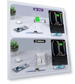 50W USB C Fast Charger Block, 5-Port Type C Wall Charger Brick — Charging Solutions, Qwinjwin