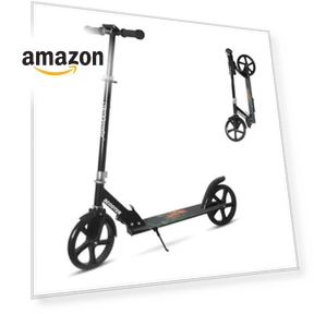 Adjustable Height Folding Kick Scooter with Large Sturdy Wheels — Push Scooters, Nattork