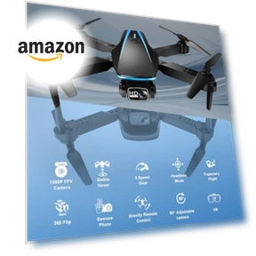 1080P HD Foldable Mini Drone with Camera for Kids and Adults — Drones, Oddire