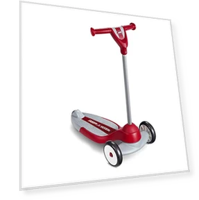 3 Wheel Scooter for Kids and Toddlers, Red Kick Scooter — Baby Walkers, Radio Flyer