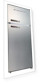 2 Door Apartment Size Refrigerator with Freezer, Retro Chrome Handle, 7.5 cu ft — Cooling Solutions, Frigidaire