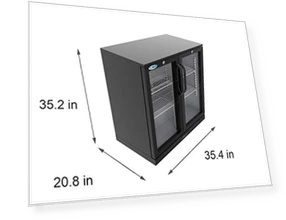 Double Door Refrigerator, Black, 7.4 Cubic Feet — Cooling Solutions, KoolMore