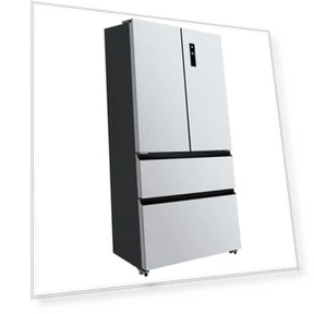 French Door Refrigerator, 18.8Cu.Ft Large Capacity Kitchen Fridge — Mini Fridges, PioneerWorks