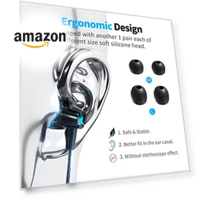 3 Pack Wired In-Ear Headphones with Microphone for iOS and Android — In-Ear Headphones, Kirababy