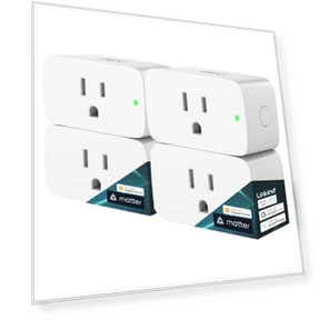 Matter Smart Plug, Works with Apple Home, Alexa, Google Home, SmartThings, 4 Pack — Smart Home Modules, Linkind