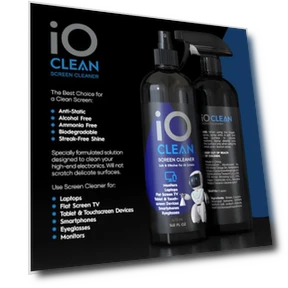 Screen Cleaner Spray Kit for Electronics - 16oz with Microfiber Cloth — Display Shields, iO CLEAN