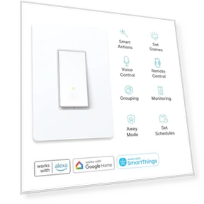 Smart 3 Way Switch Kit with Neutral Wire, Wi-Fi Light Switch for Alexa and Google Home — Smart Home Hubs & Controllers, TP-Link