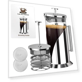 Gourmet Ground Coffee Set with French Press — Coffee & Tea, Cafe Du Chateau