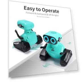 Remote Control Robot Toy with LED Eyes and Dance Moves for Kids — Interactive Figures & Robots, GILOBABY