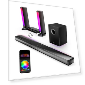 5.1 Soundbar with Smart APP Control & Dynamic Lighting — Home Entertainment Systems, Ultimea