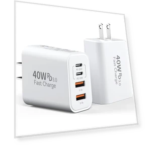 40W 4 Ports Type C Fast Phone Charging Cubes — Wall Chargers, Ubearkk