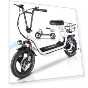 Foldable Electric Scooter with Seat — Electric Self-Balancing Scooters, Caroma