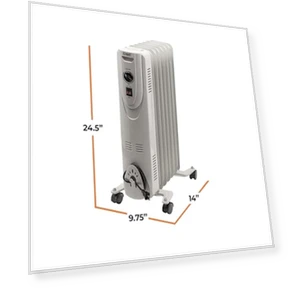 Oil-Filled Radiant Radiator Space Heater — Portable Heating Solutions, EZ-HEAT