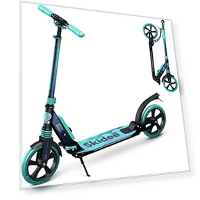 Adjustable Height Folding Scooter with Large Wheels — Push Scooters, SKIDEE