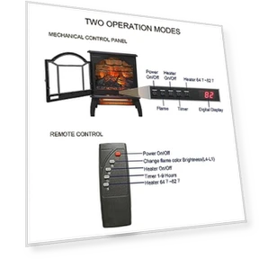 Freestanding Electric Fireplace Heater — Portable Heating Solutions, KOFOHON