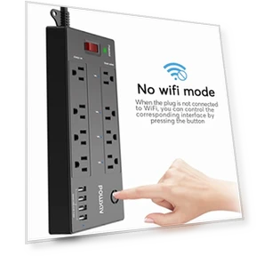 WiFi Surge Protector with Smart Outlets and USB Ports — Power Solutions & Surge Protection