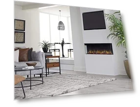 3-Sided Smart Electric Fireplace — Electric Heating Solutions, Touchstone