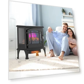 Electric Fireplace Stove — Portable Electric Heaters, ROVSUN