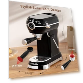 Espresso Machine with Milk Frother — Coffee & Espresso Combos, KITCHMIX