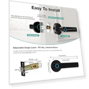 Smart Fingerprint Door Lock — Smart Home Security, Omlepai