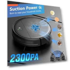 2 in 1 Robotic Vacuum Cleaner with Schedule, App/Voice — Smart Cleaning Robots, MAMNV