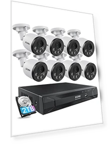5MP 8CH PoE Security Camera System with Audio — Security Cameras, ZOSI