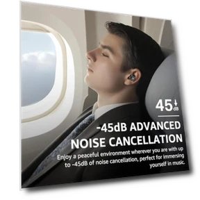 Hybrid Active Noise Cancelling Wireless Earbuds — In-Ear Headphones, TOZO