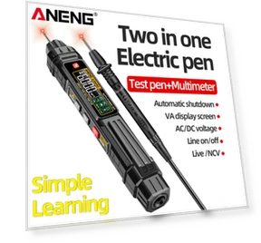 2-in-1 Multimeter Test Pen with VA Color Display — Electrical Testers, ANENG