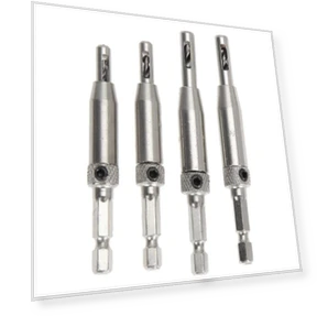 Self Centering Hinge Drill Bit Set — Boring