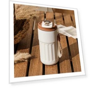 Coffee Thermos with Temperature Display — Travel Drinkware