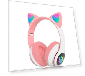 Colorful Cat Ear Headphone — Over-Ear Headphones