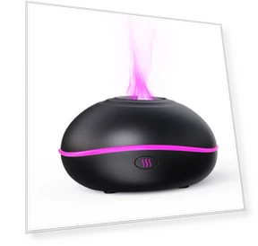 Car USB Flame Aromatherapy Diffuser with LED Night Light and Humidifier — Diffusers