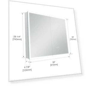 LED Mirror Medicine Cabinet — Shower, Wemin Smart Home
