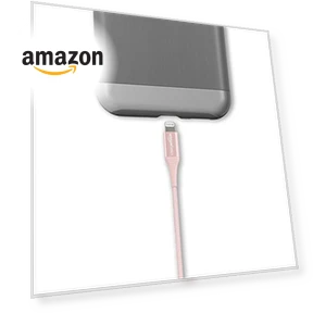 USB-A to Lightning Charger Cable, Nylon Braided Cord — Зарядные устройства и кабели, Amazon Basics