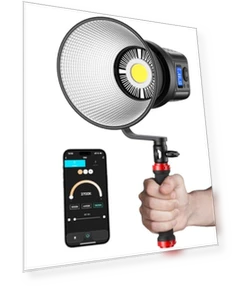 80W LED Видеосвет с управлением через приложение, 2700-6500K Bi Color — Освещение и студийное оборудование, RaLeno