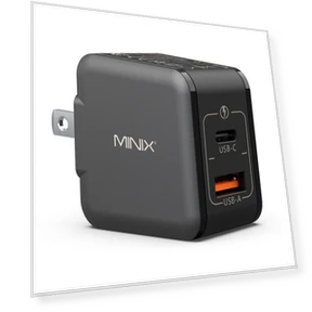 यूनिवर्सल डुअल पोर्ट चार्जर — बैटरी चार्जर, MINIX