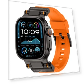 Outdoor Explorer Metal Connector TPU Watch Band — Watch Accessories, Kalebol