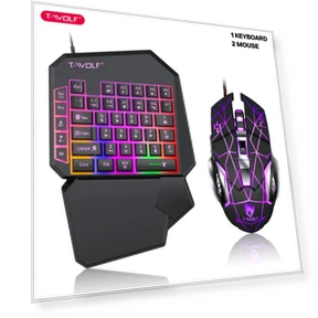 One-handed Keyboard Throne Set — Gaming Keyboards, Thunder Wolf