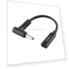 USB-C से 4.5 x 3.0mm पावर एडाप्टर चार्जर केबल — चार्जर और एडाप्टर, HP