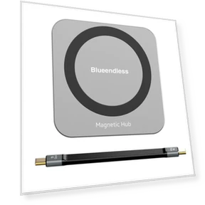 8-In-1 Magnetic HUB With M.2 NVMe/SATA SSD Enclosure — Enclosures, Blueendless