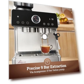 Espresso Machine with Grinder and Milk Frother — Espresso Machines, Acaspresso