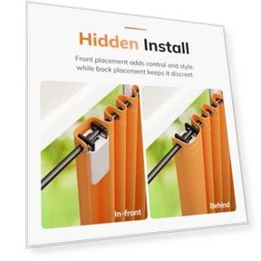 SmartCurtain Motorized Curtain — Café Rings, RYSE