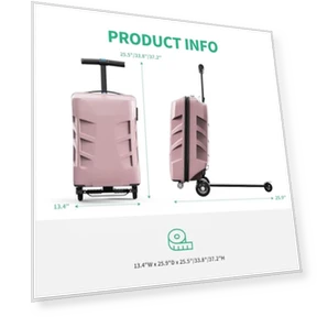 3-D Hardshell Ride Scooter Luggage for Kids — Kids' Luggage, muhub