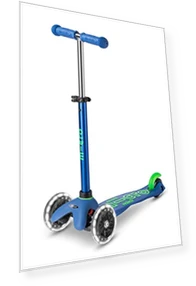 Mini Deluxe LED Three-Wheeled Scooter — Balance Bikes, Micro