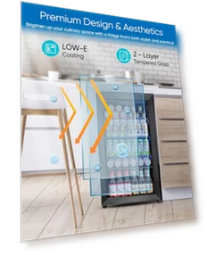 Mini Fridge with Glass Door — Mini Fridges, Feelfunn