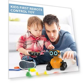 Remote Control Robot Toy with LED Eyes & Flexible Arms — Interactive Figures & Robots, KaeKid